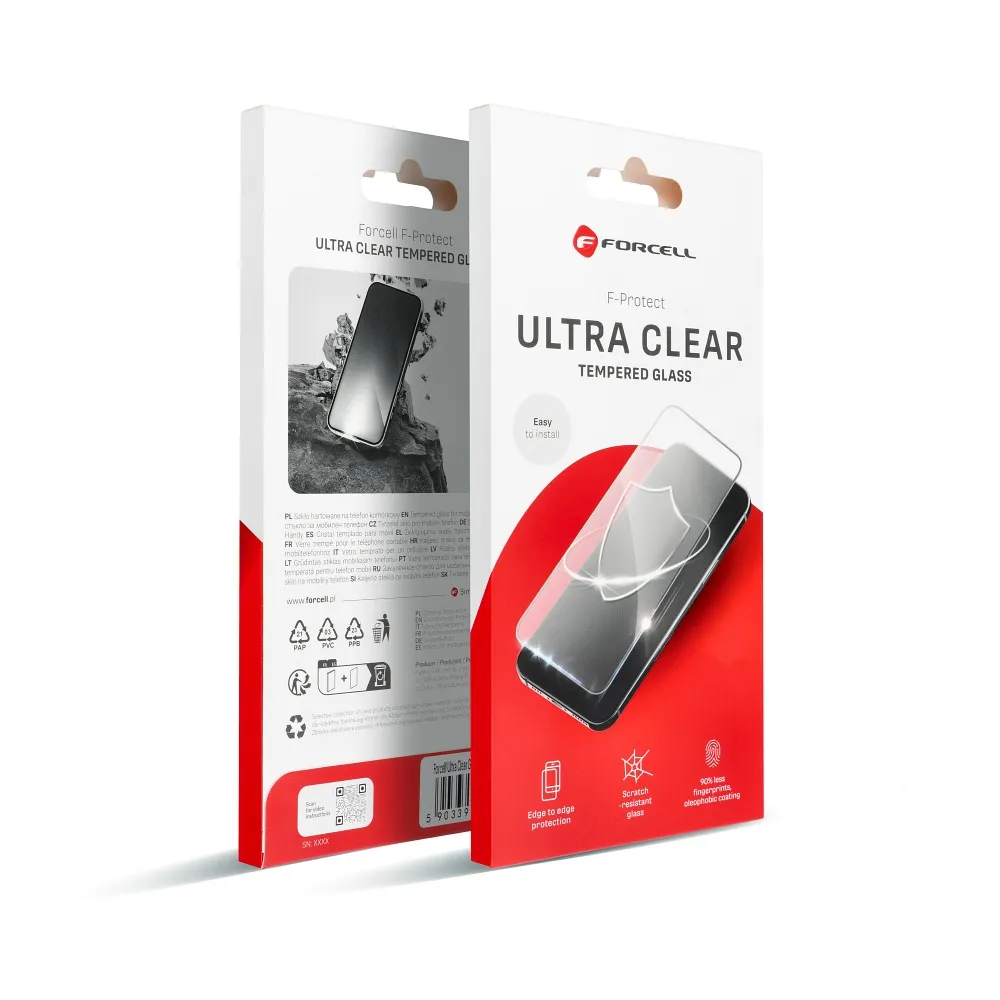 Tempered glass to iPhone 12 / 12 PRO Forcell Ultra Clear Glass black