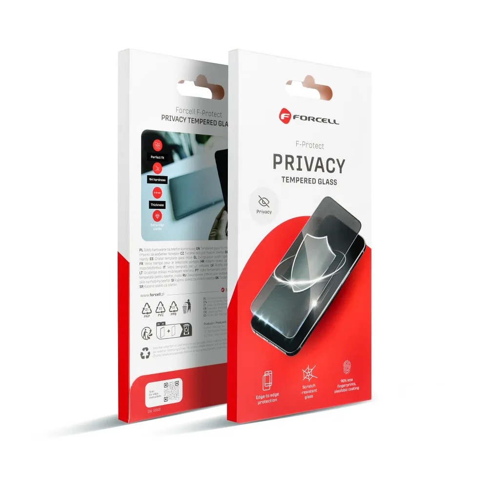 Tempered glass to iPhone 12 PRO MAX Forcell Privacy Glass black