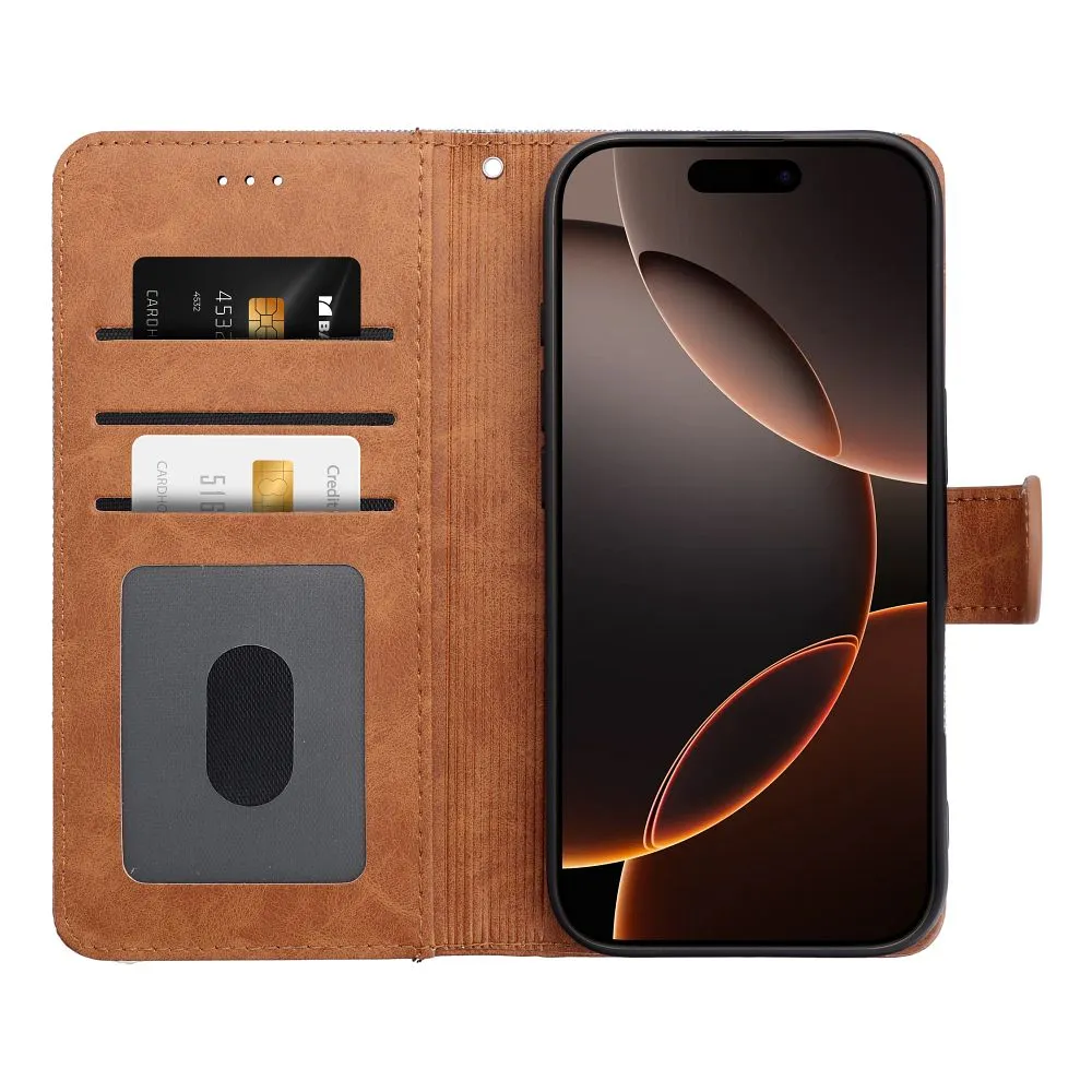 Flip case for iPhone 16 PLUS Jeans Book black