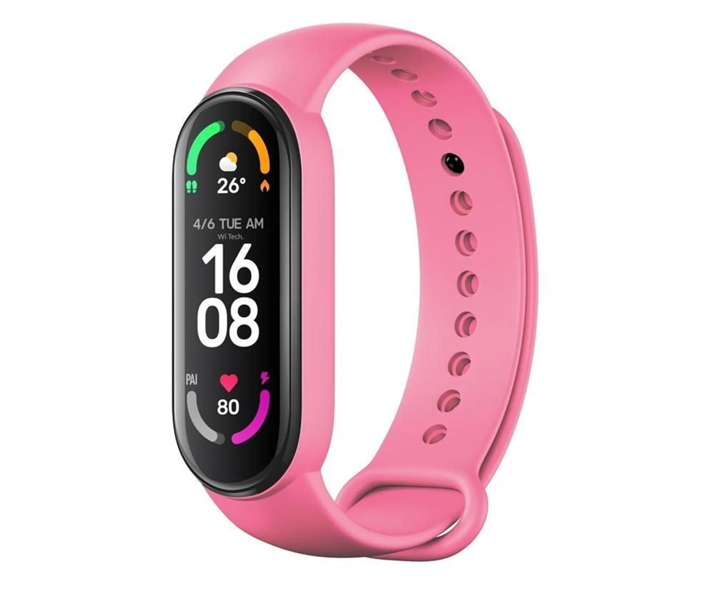 Silicone strap for XIAOMI Mi Band 5 / 6 / 7 pink (37)