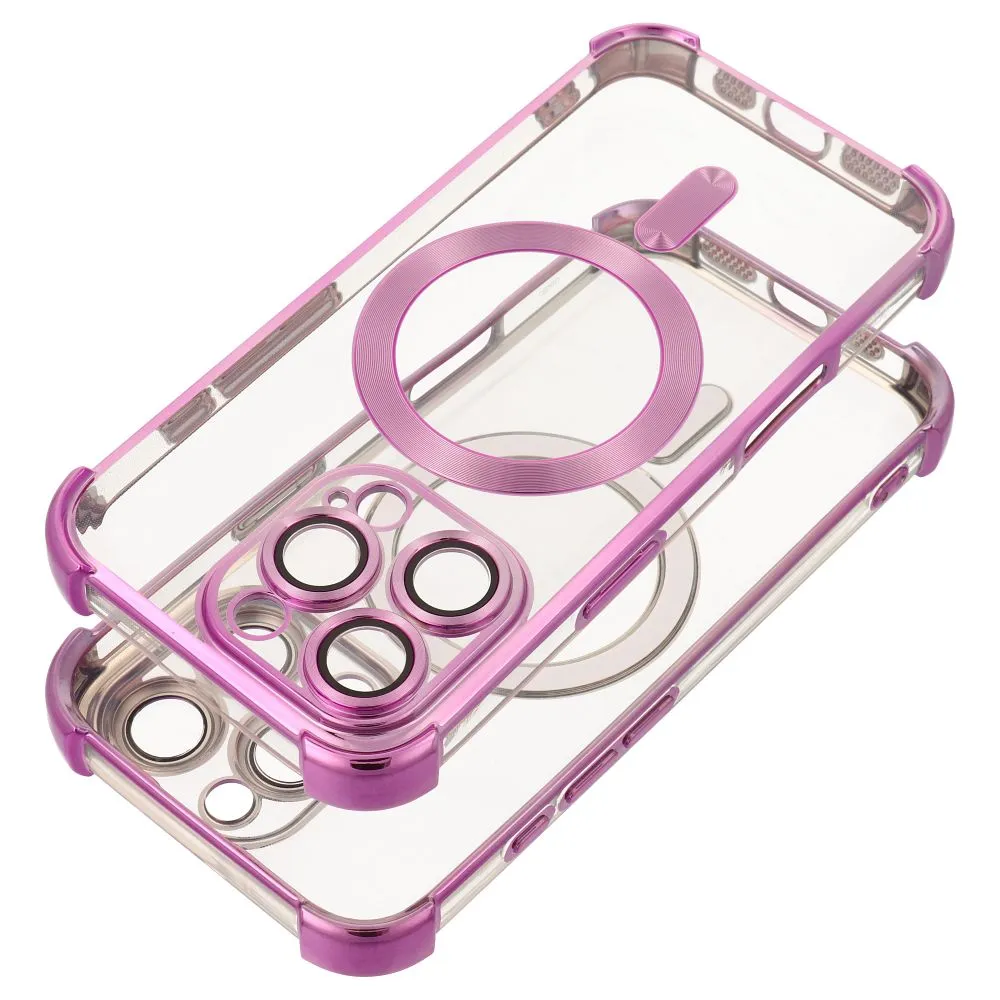 Case for iPhone 17 Pro / 18 Pro (low camera edge) Antishock Electro compatible with MagSafe purple