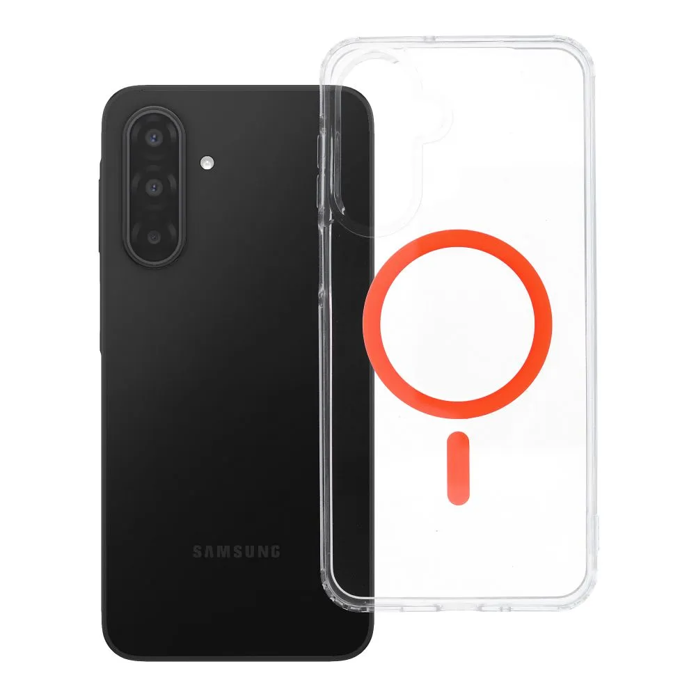 Case for Samsung A17 / A18 Drop Glue Colorful Ring Mag Cover compatible with MagSafe orange