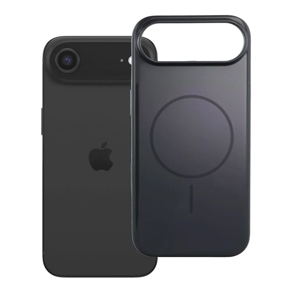 Case for iPhone 17 AIR Premium Glossy Mag Cover compatible with MagSafe and Camera Control button black