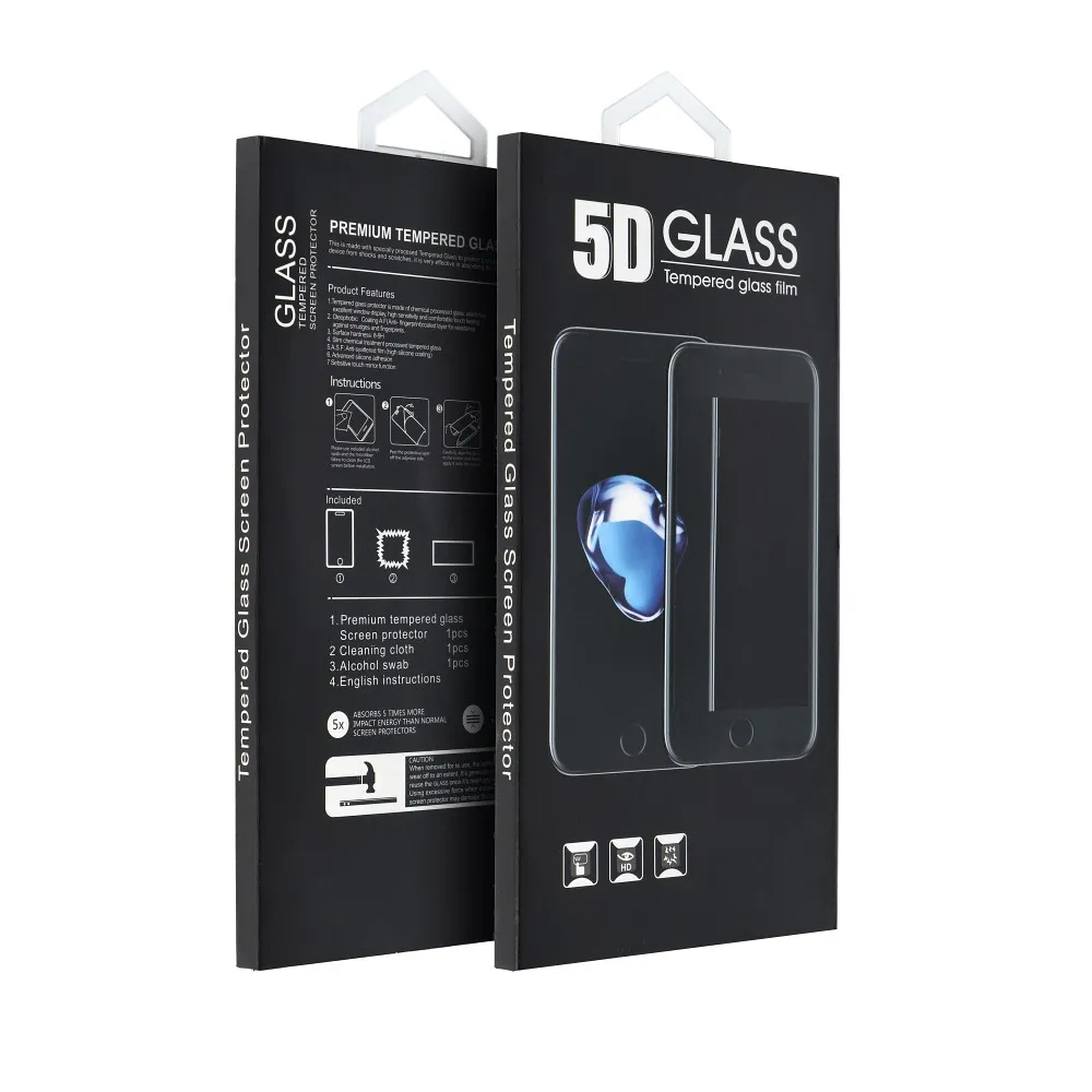 5D Full Glue Tempered Glass - for Samsung Galaxy S21 (curved edge) black