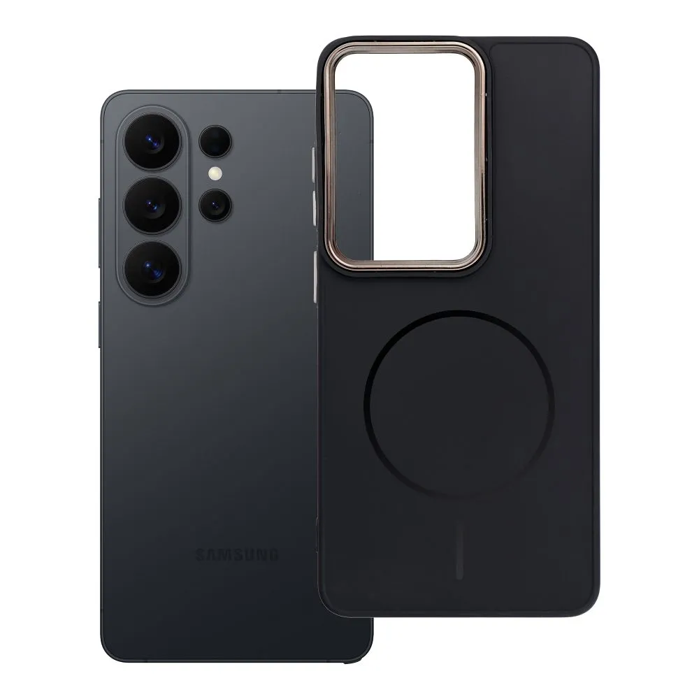 Case for Samsung S26 ULTRA Frame Mag Cover compatible with MagSafe black