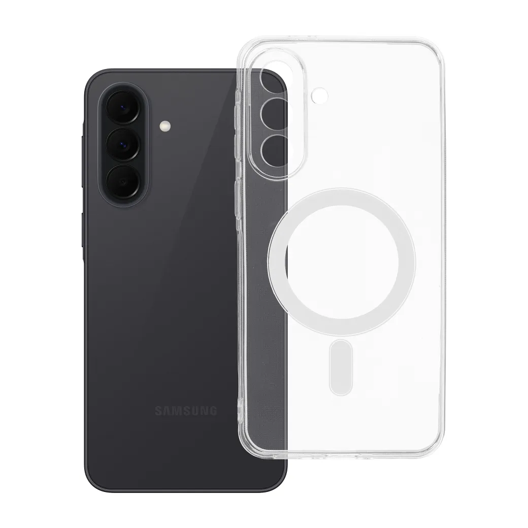 Case for Samsung A37 5G (camera protection) Clear Case 2 mm Mag Cover compatible with MagSafe transparent