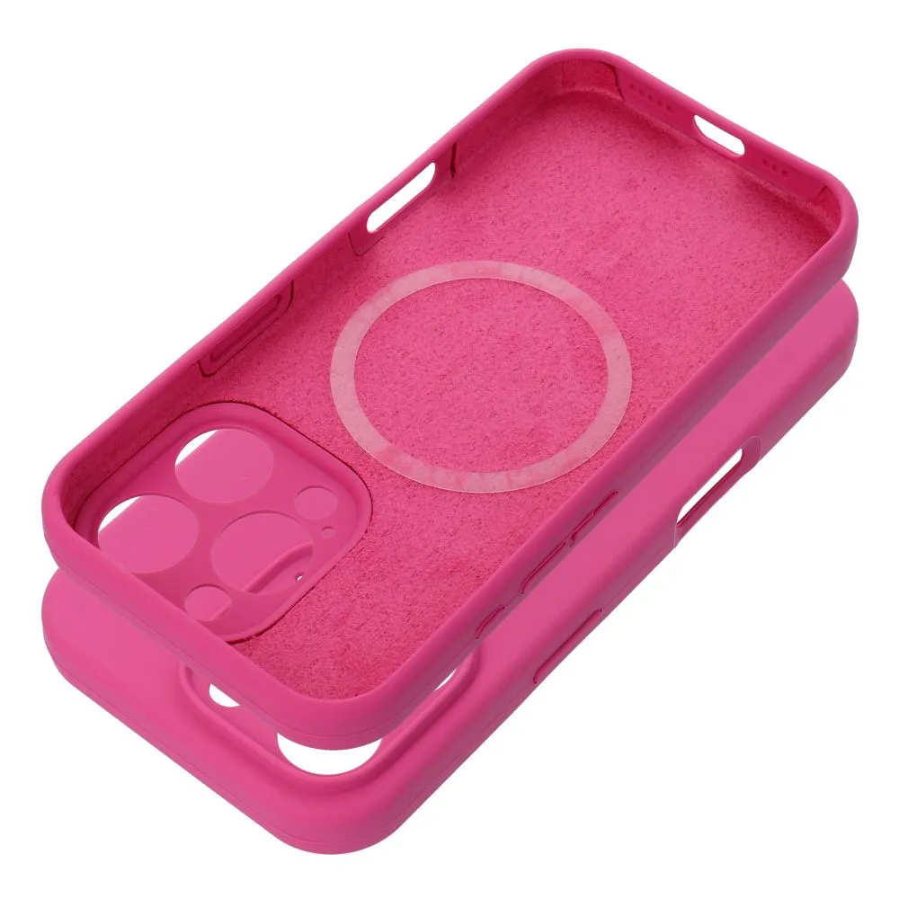 Case for iPhone 16 Silicone 2mm (camera protection) compatible with MagSafe pink