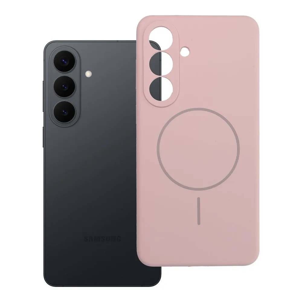 Case for Samsung S26 PLUS Silicone 2mm (camera protection) compatible with MagSafe powder pink