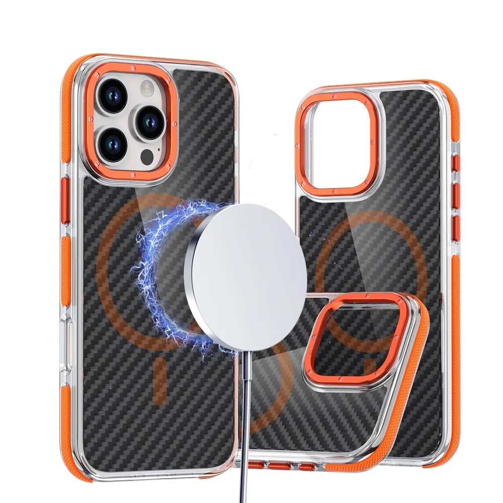 Case for Xiaomi Redmi A5 ( 171,80 x 77,80 x 8,40 ) Fiber compatible with MagSafe orange