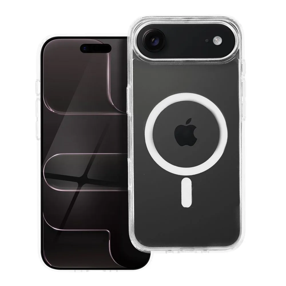 Case for iPhone 17 AIR Forcell F-Protect Clear Hybrid Premium compatible with Magsafe transparent