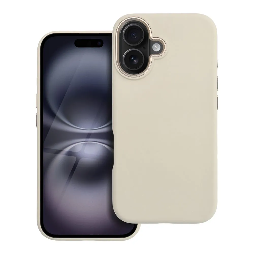 Case for iPhone 16 Forcell F-Protect Frame Premium compatible with Magsafe antique white