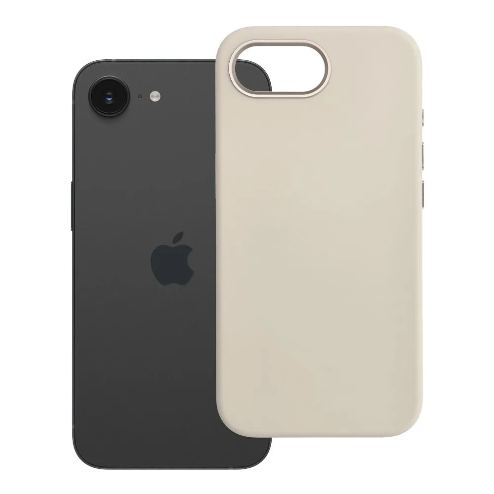 Case for iPhone 16e (SE4 2025) / 17e Forcell F-Protect Frame Premium compatible with Magsafe antique white 0INT