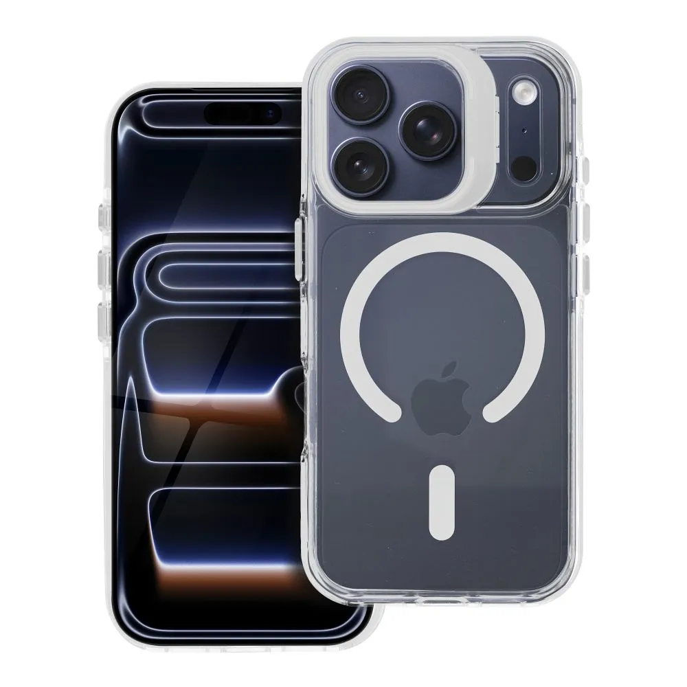 Case for iPhone 16 PRO Lens Mag Cover compatible with MagSafe white