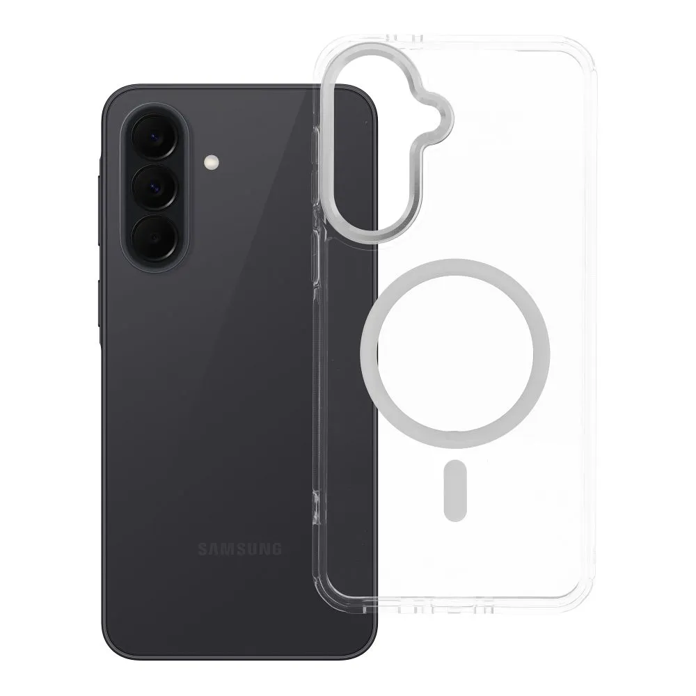 Case for Samsung A37 Frame Clear Hybrid Mag Cover compatible with MagSafe transparent