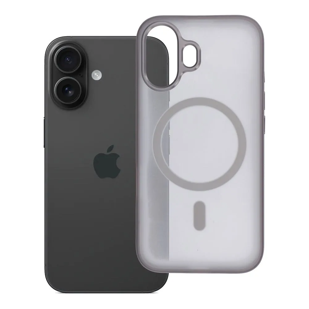 Case for iPhone 16 Flexline Mag Cover compatible with MagSafe gray