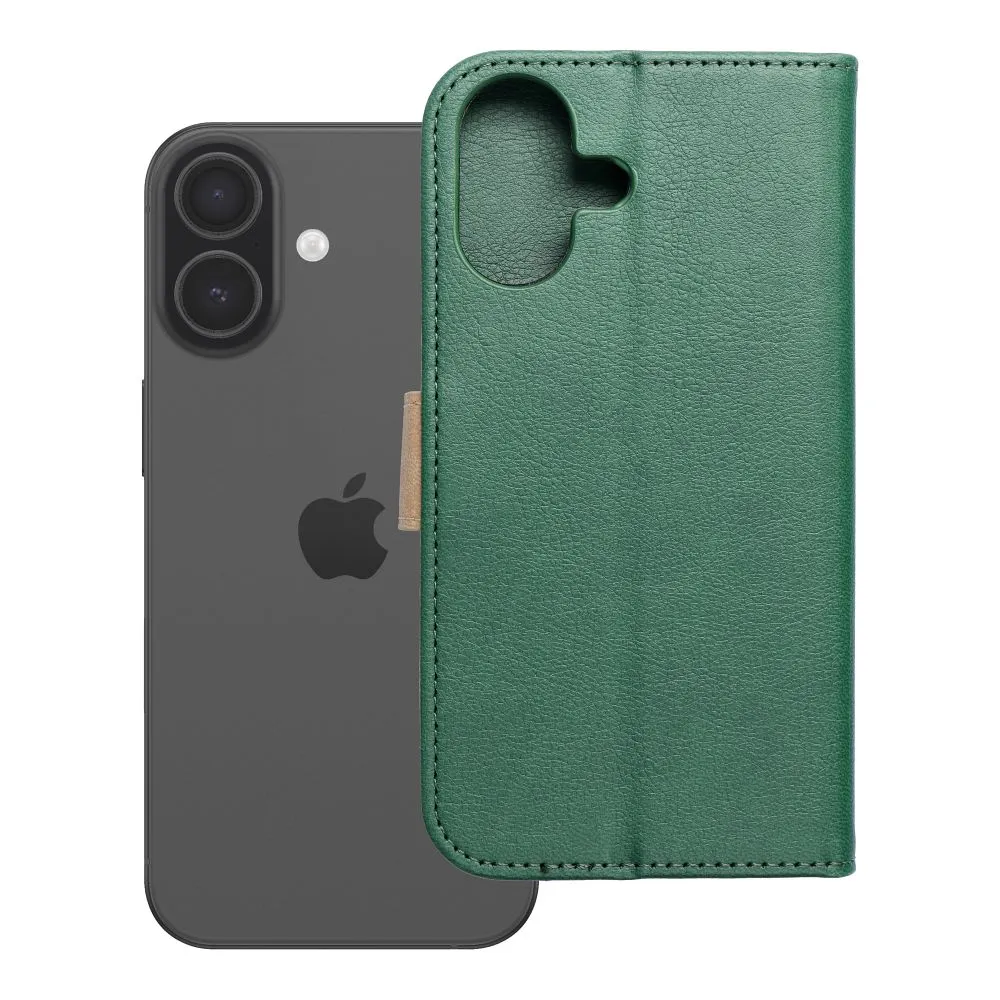 Flip case for iPhone 17 / 18 Split Book green and gold