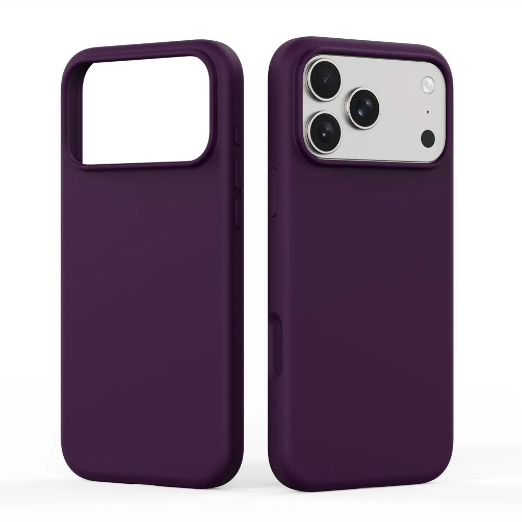 DUX DUCIS case PIEL LIQUID SILICONE compatible with MagSafe for iPhone 18 Pro/17 Pro burgundy