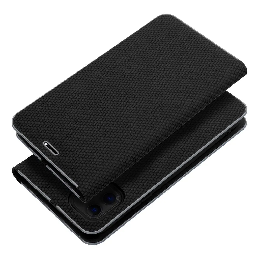 Flip case for iPhone 16 PRO MAX Luna Book Carbon black