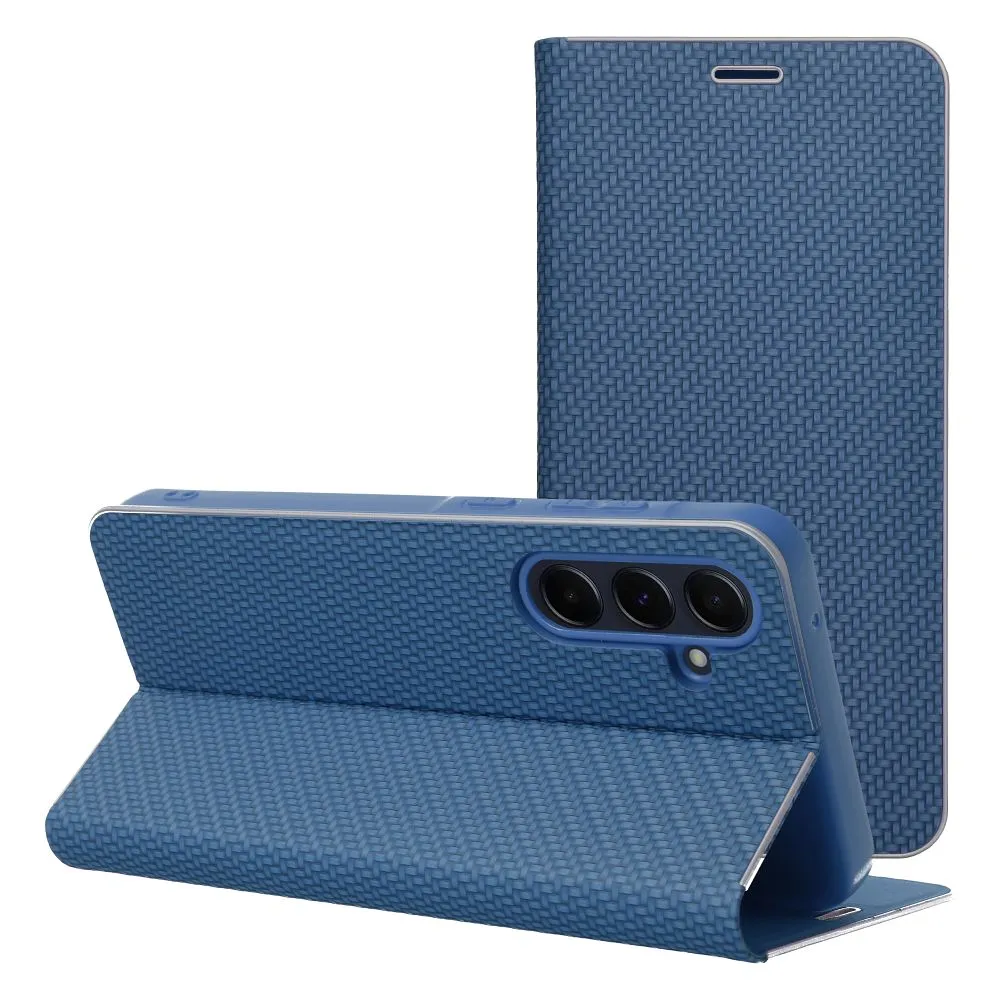 Flip case for Samsung S25 FE Luna Book Carbon blue