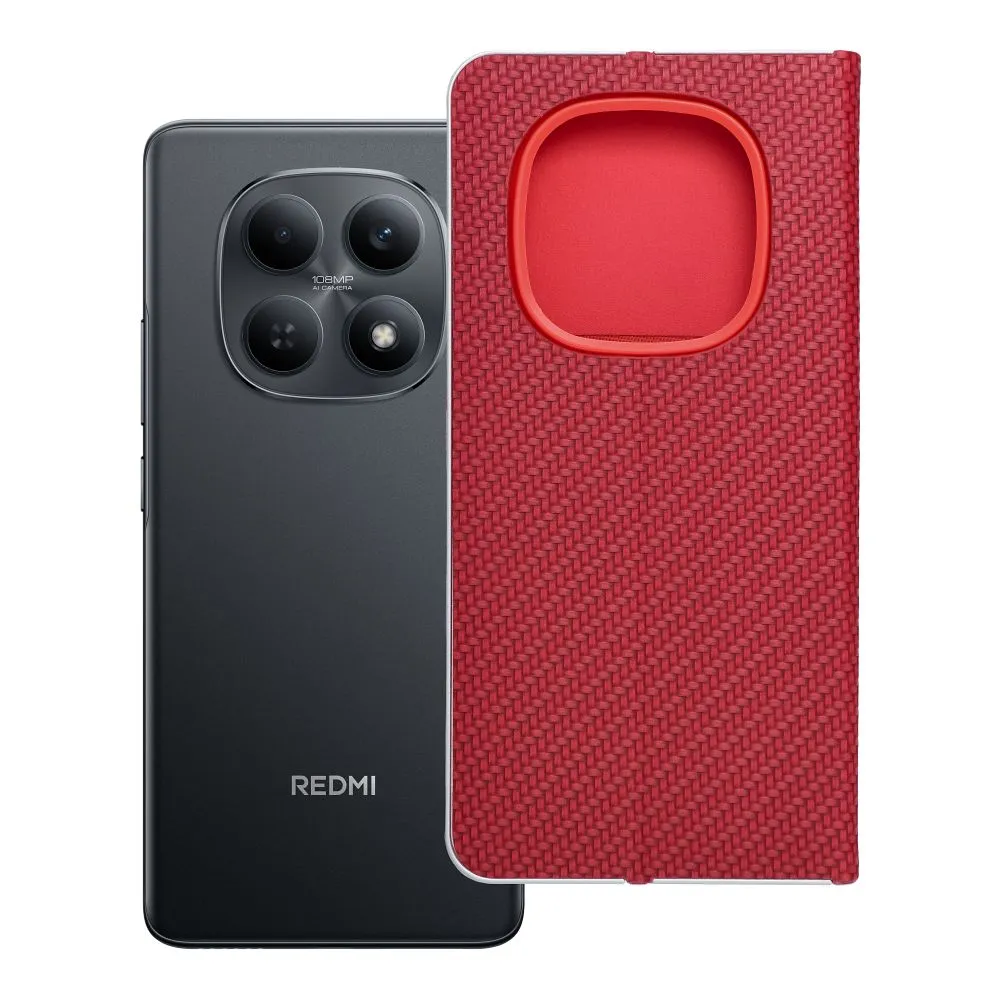 Flip case for Xiaomi Redmi NOTE 15 5G Luna Book Carbon red