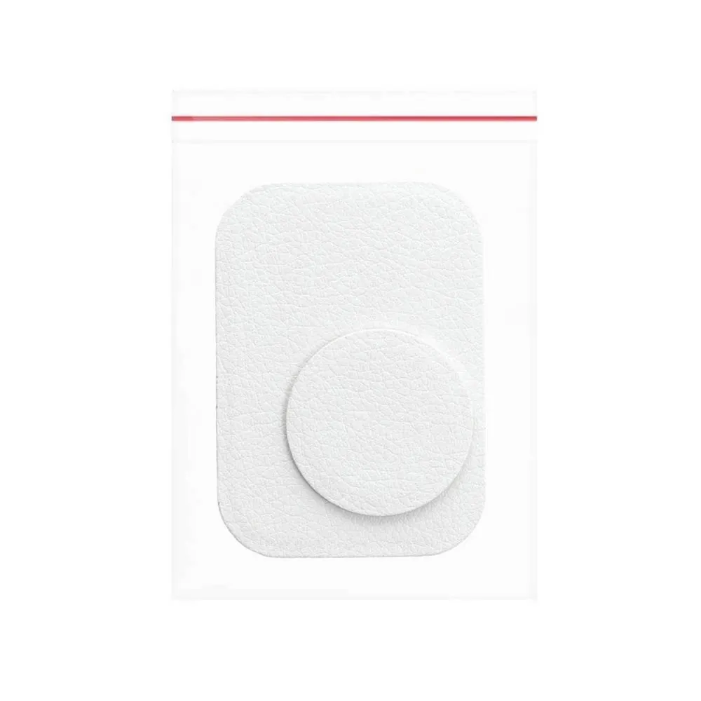 Badget for magnet car holder leather white