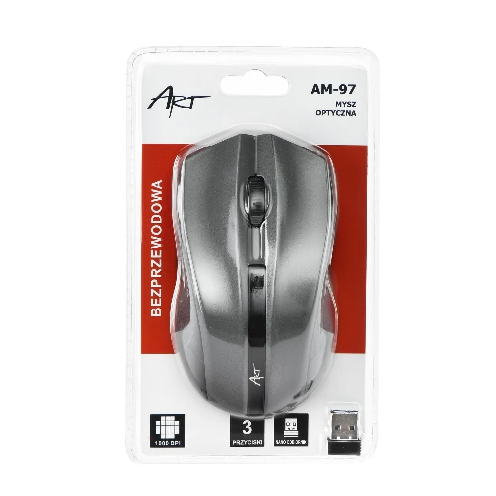 ART wireless computer mouse 2,4G 1000 dpi AM-97 silver