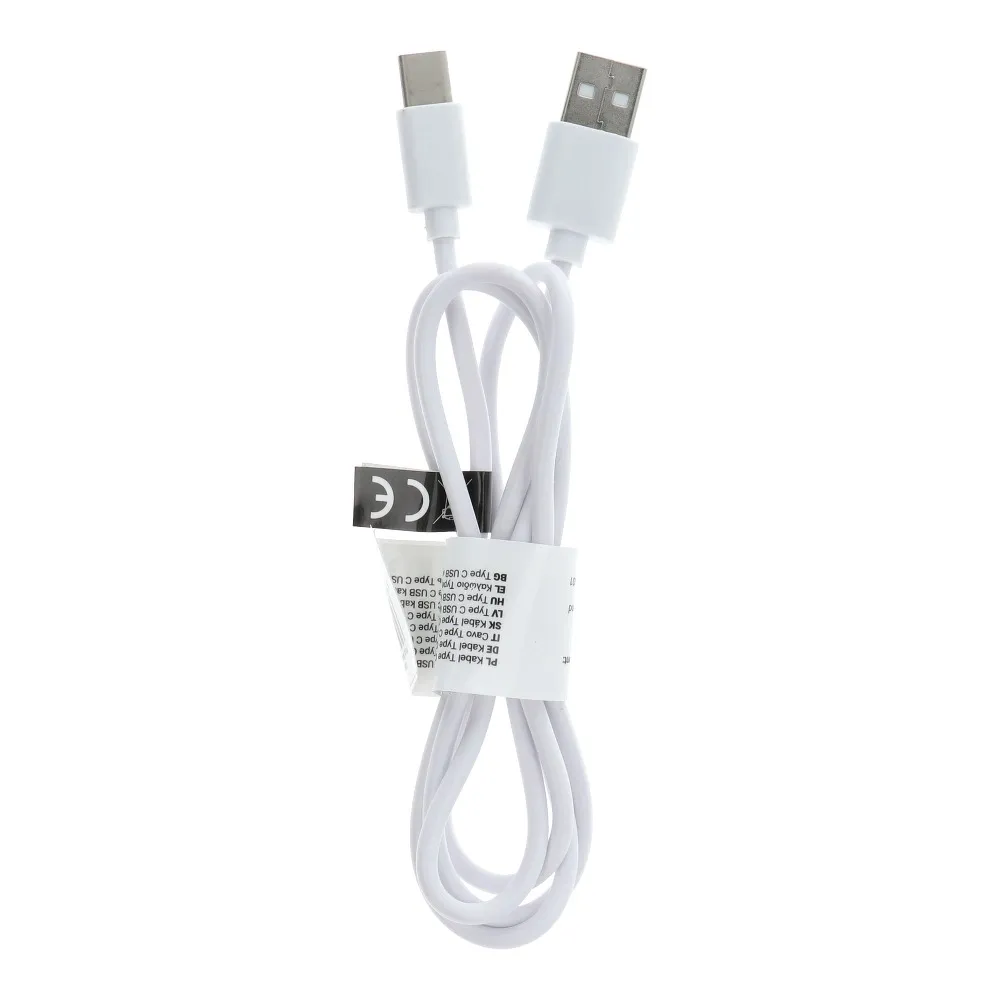 Cable USB A to Type C 2.0 C366 (connector long : 8mm) 1 m white
