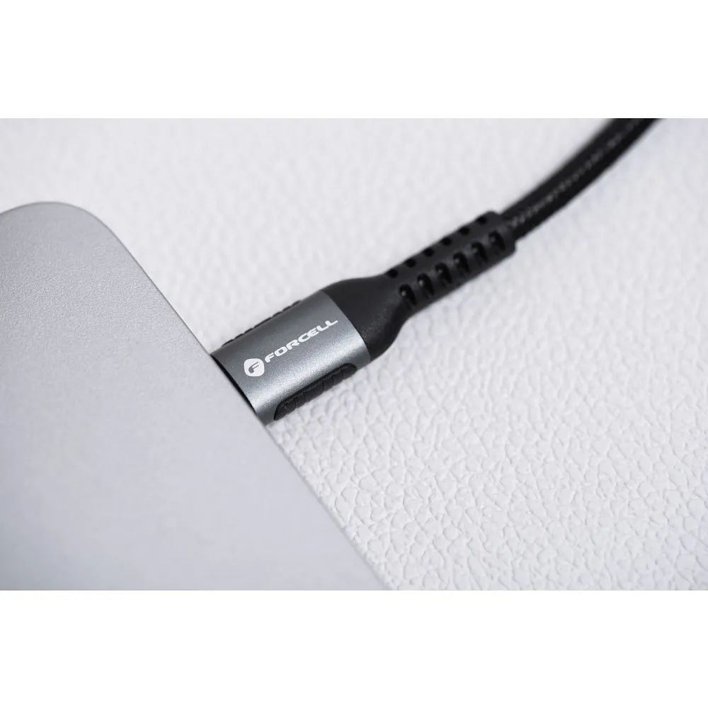 Cable USB C to USB C Forcell F-Energy QC4.0 PD 5A 100W Cafule 2 m C260 black