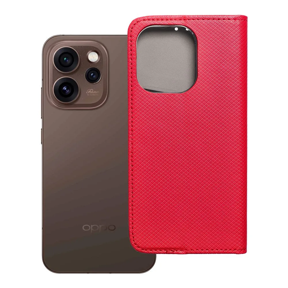 Flip case for Oppo Reno 15 PRO 5G Smart Case Book red