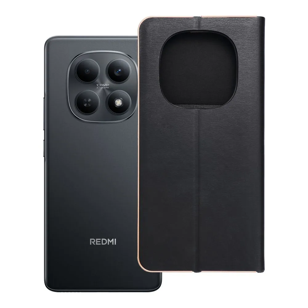 Flip case for Xiaomi Redmi NOTE 15 5G Luna Book Gold black