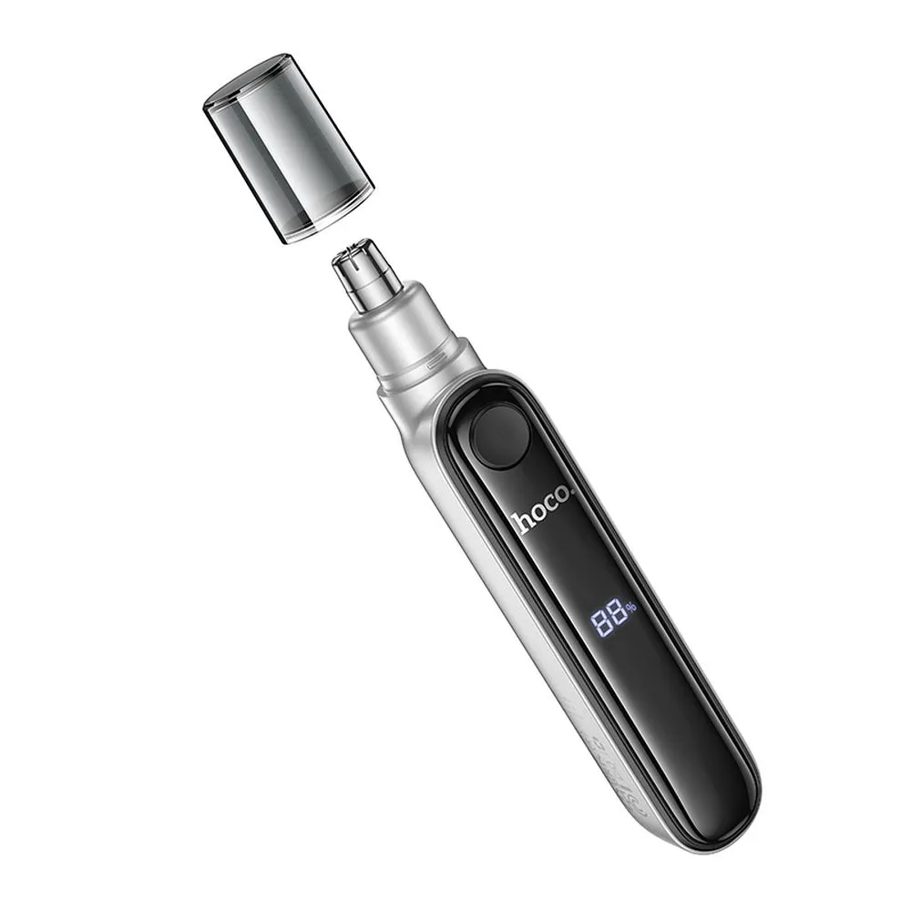 Nose hair trimmer Hoco with display HP33 metal gray