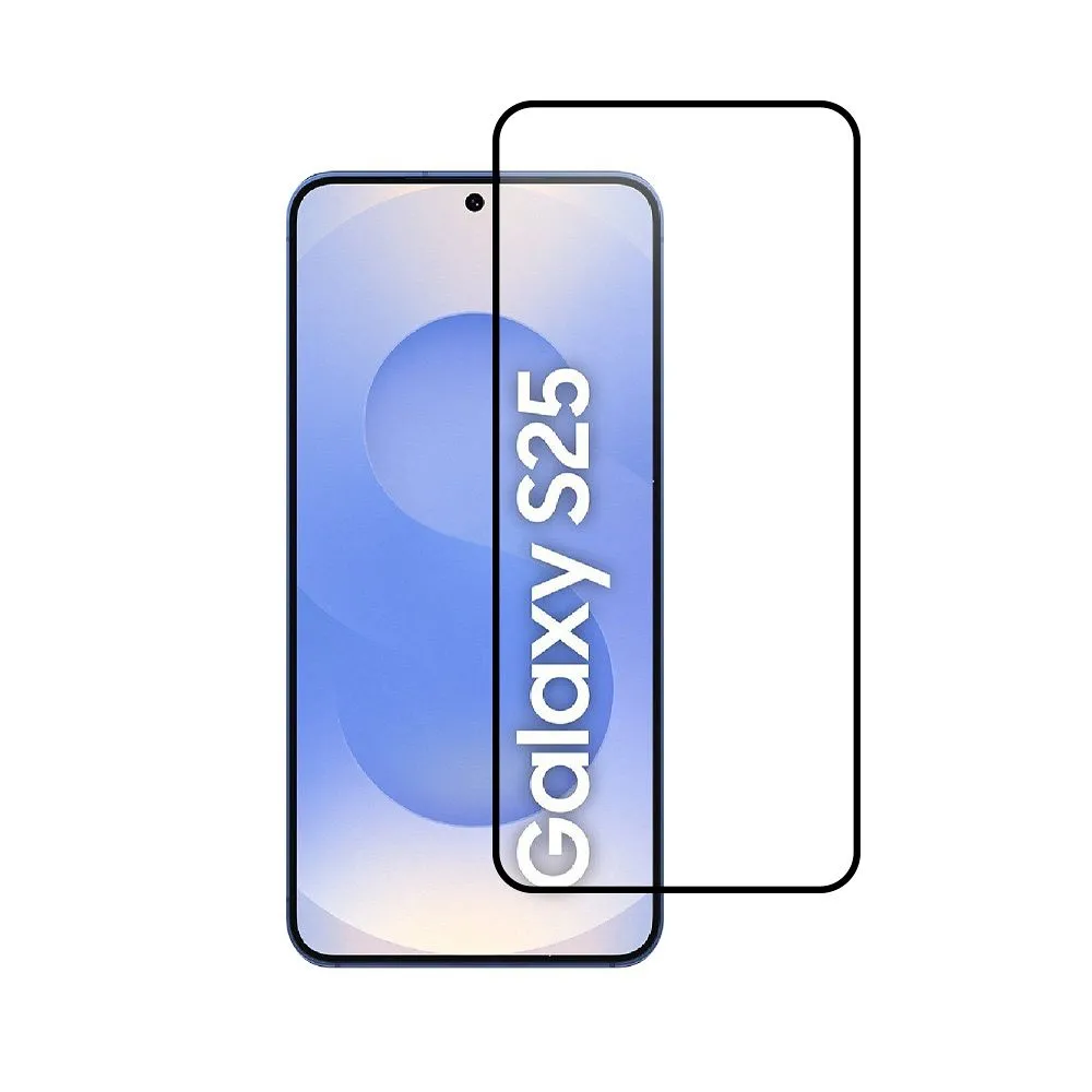 Tempered glass to Samsung Galaxy S25 PLUS / S25 EDGE (full glue / case friendly) Blue Star 5D black