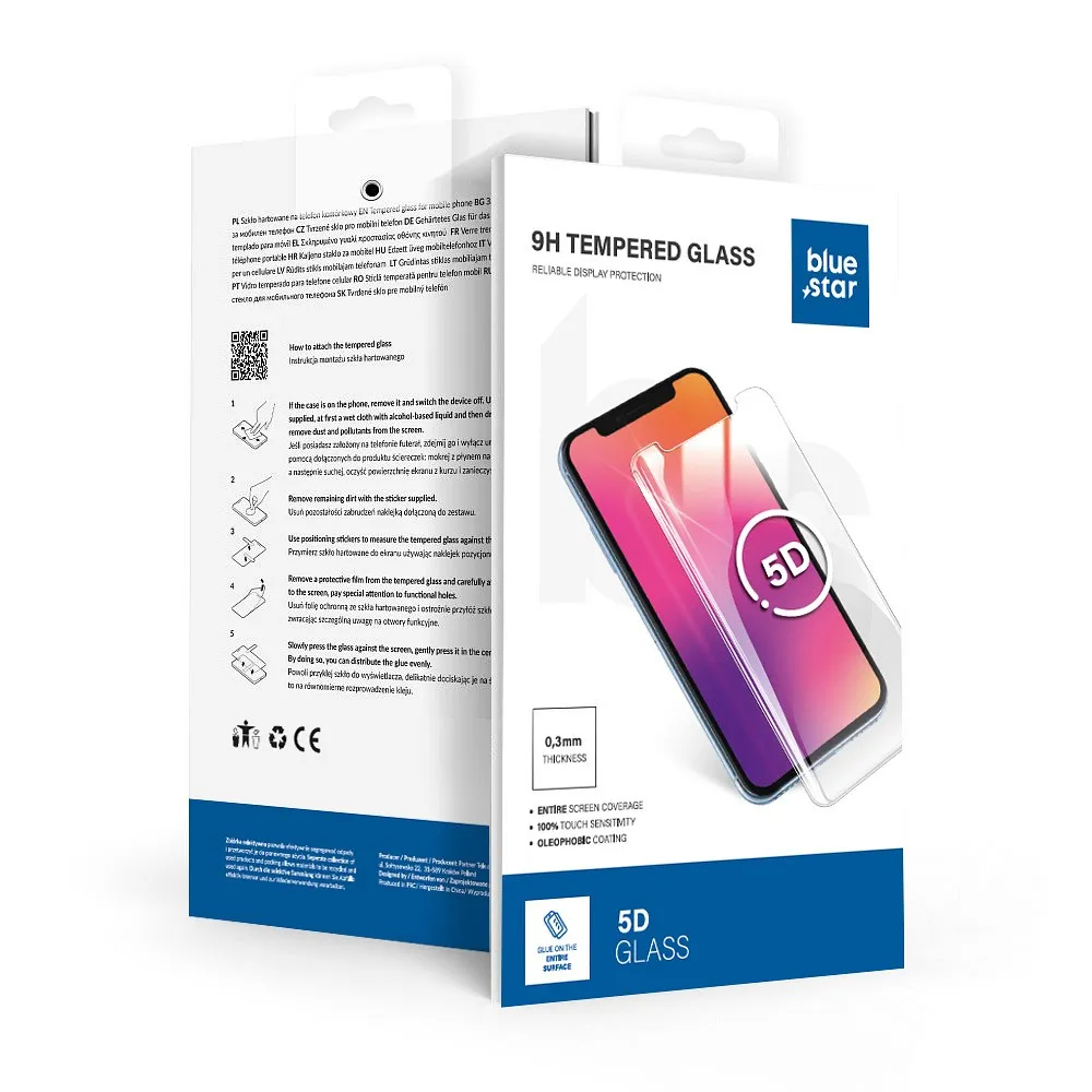 Tempered glass to Samsung Galaxy A06 / A08 5G (full glue / case friendly) Blue Star 5D black