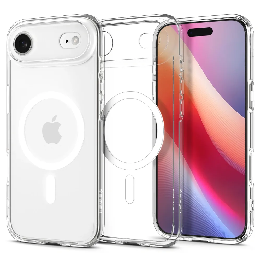 SPIGEN case ULTRA HYBRID MAG compatible with MagSafe for IPHONE 17 Air clear white
