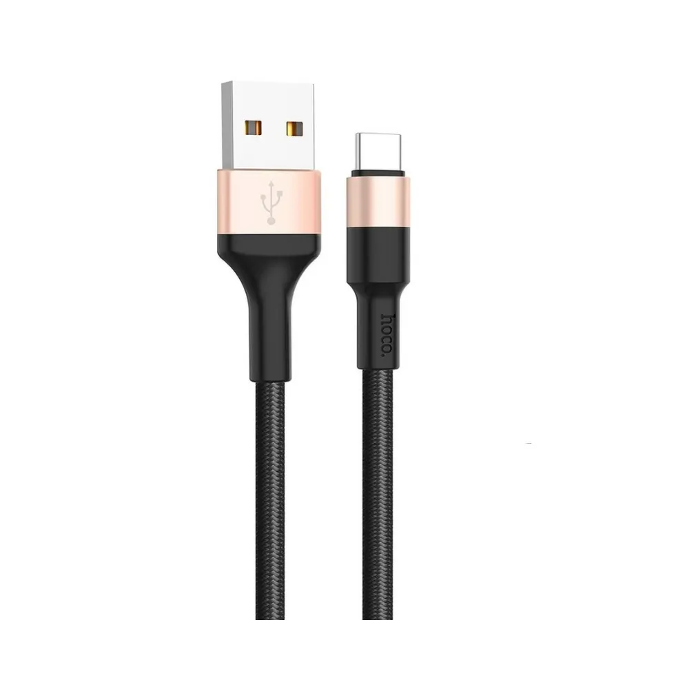 Cable USB A to USB C Hoco 2A 1 m X26 black gold