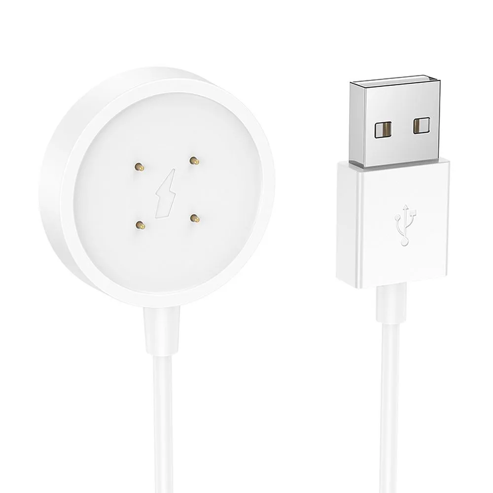 Charging cable for smartwatch Hoco 0,6 m Y24 white
