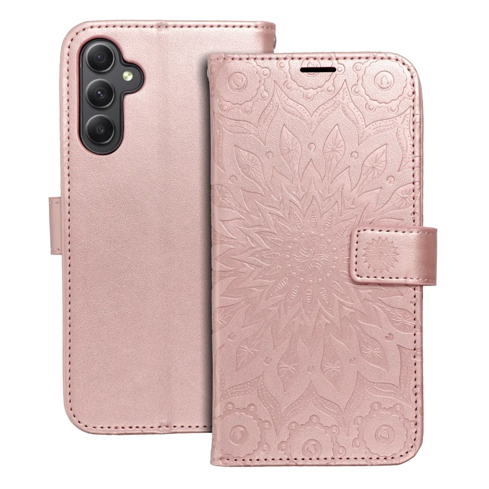 Flip case for Samsung A34 5G Mezzo Book mandala rose gold