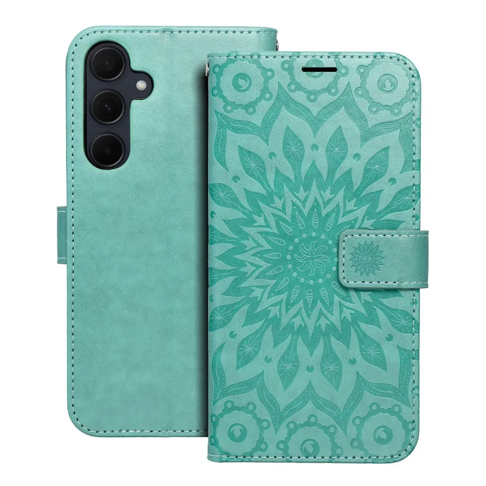 Flip case for Samsung A35 5G Mezzo Book mandala green
