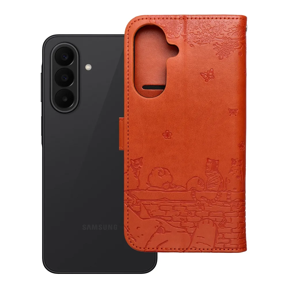 Flip case for Samsung A27 Mezzo Book cats brown
