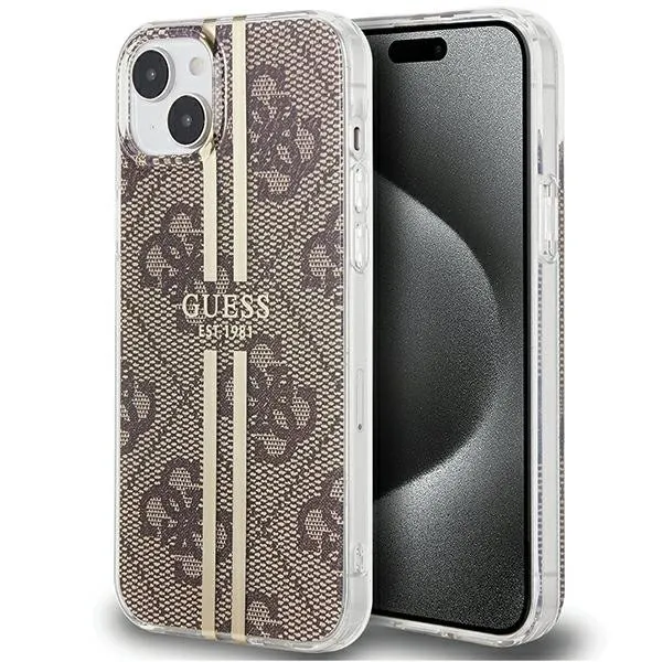 GUESS case for IPHONE 15 Plus GUHCP15MH4PSEGW (4G Gold Stripe) brown