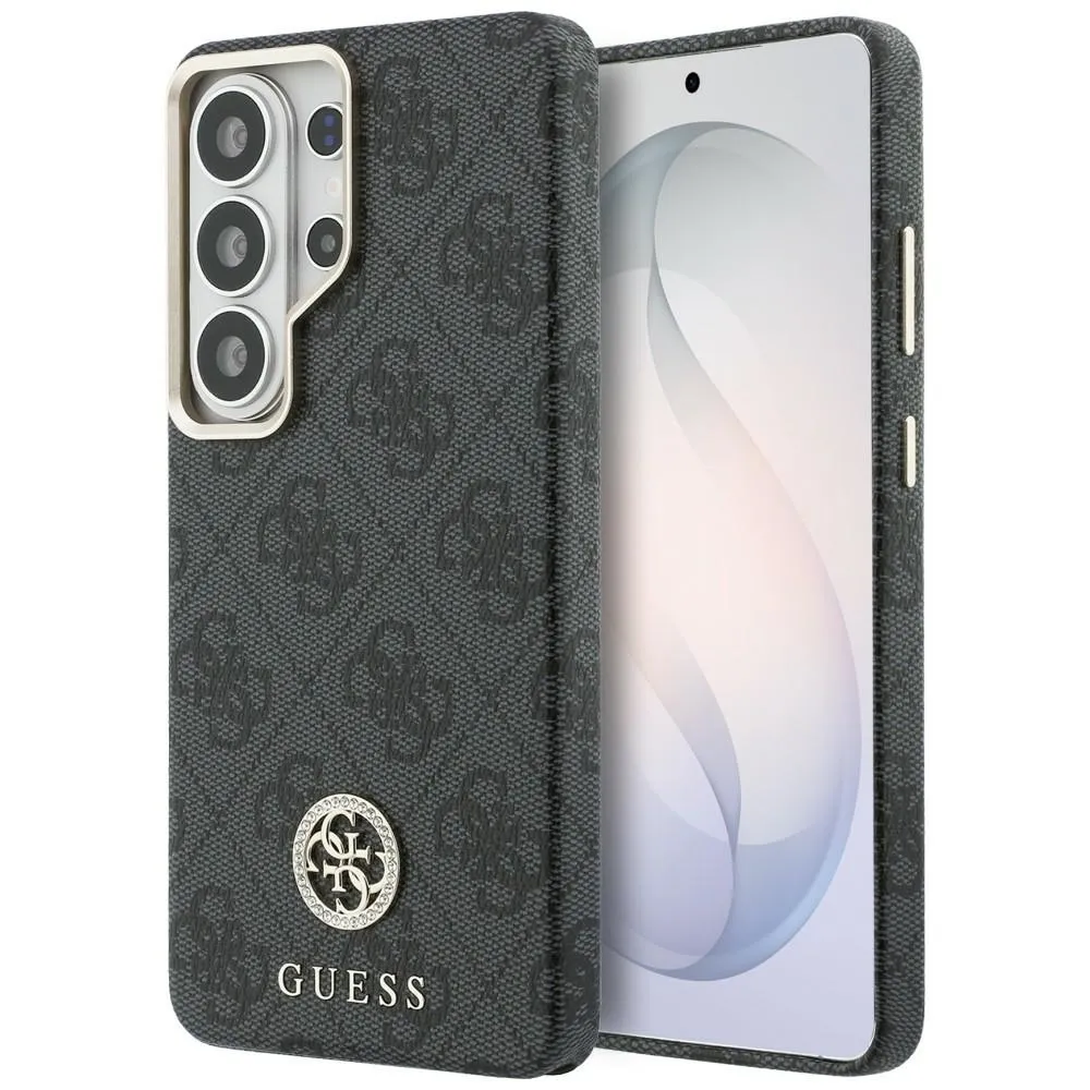 GUESS case for SAMSUNG S26 Ultra GUHMS26LP4GRMDEK (4G Rhinestone Round Logo MagSafe) black