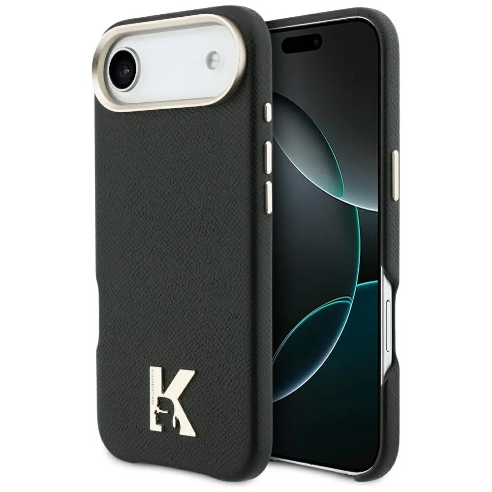 KARL LAGERFELD case for IPHONE 17 Air compatible with MagSafe KLHMP17M5PGFKHGK (PU FW W/ KHead Logo) black