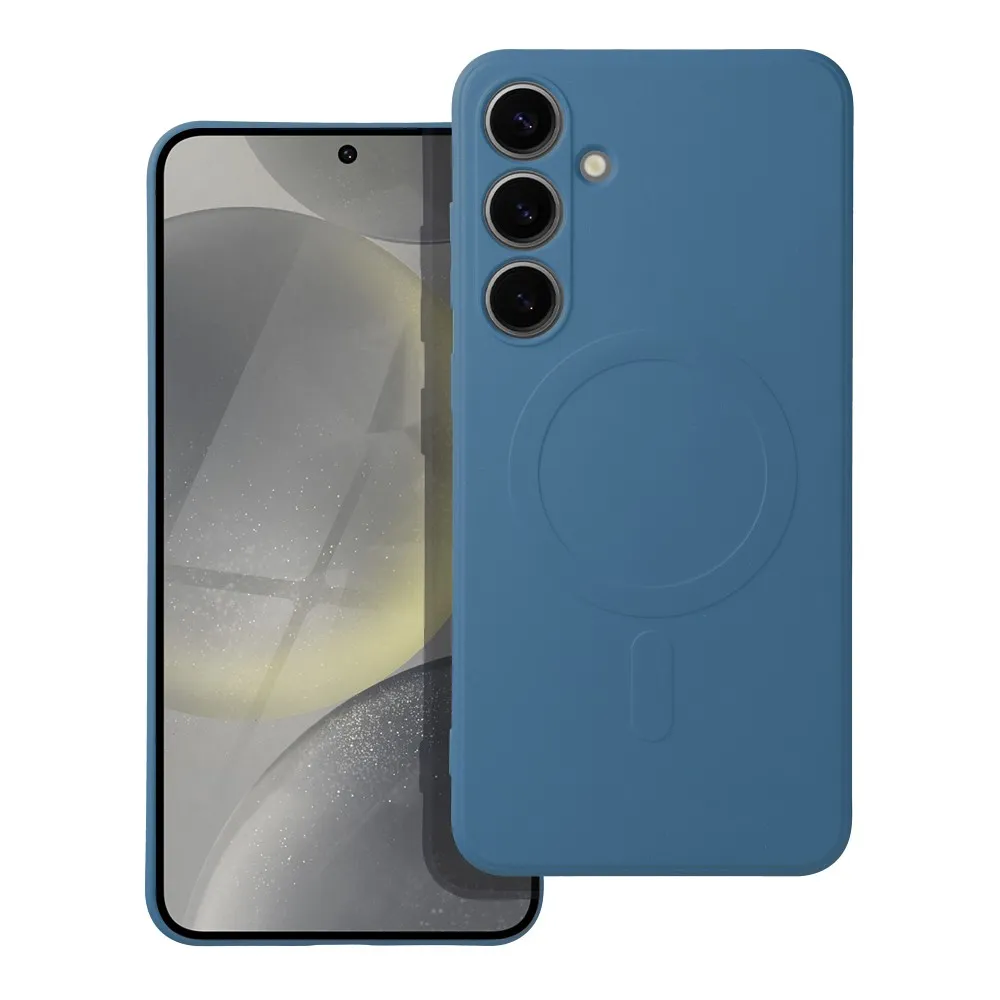 Case for Samsung A56 Silicone Mag Cover compatible with MagSafe (camera protection) blue