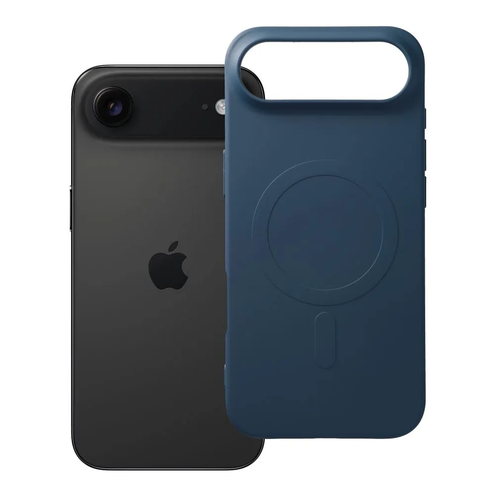 Case for iPhone 17 AIR Silicone Mag Cover compatible with MagSafe (big hole) blue