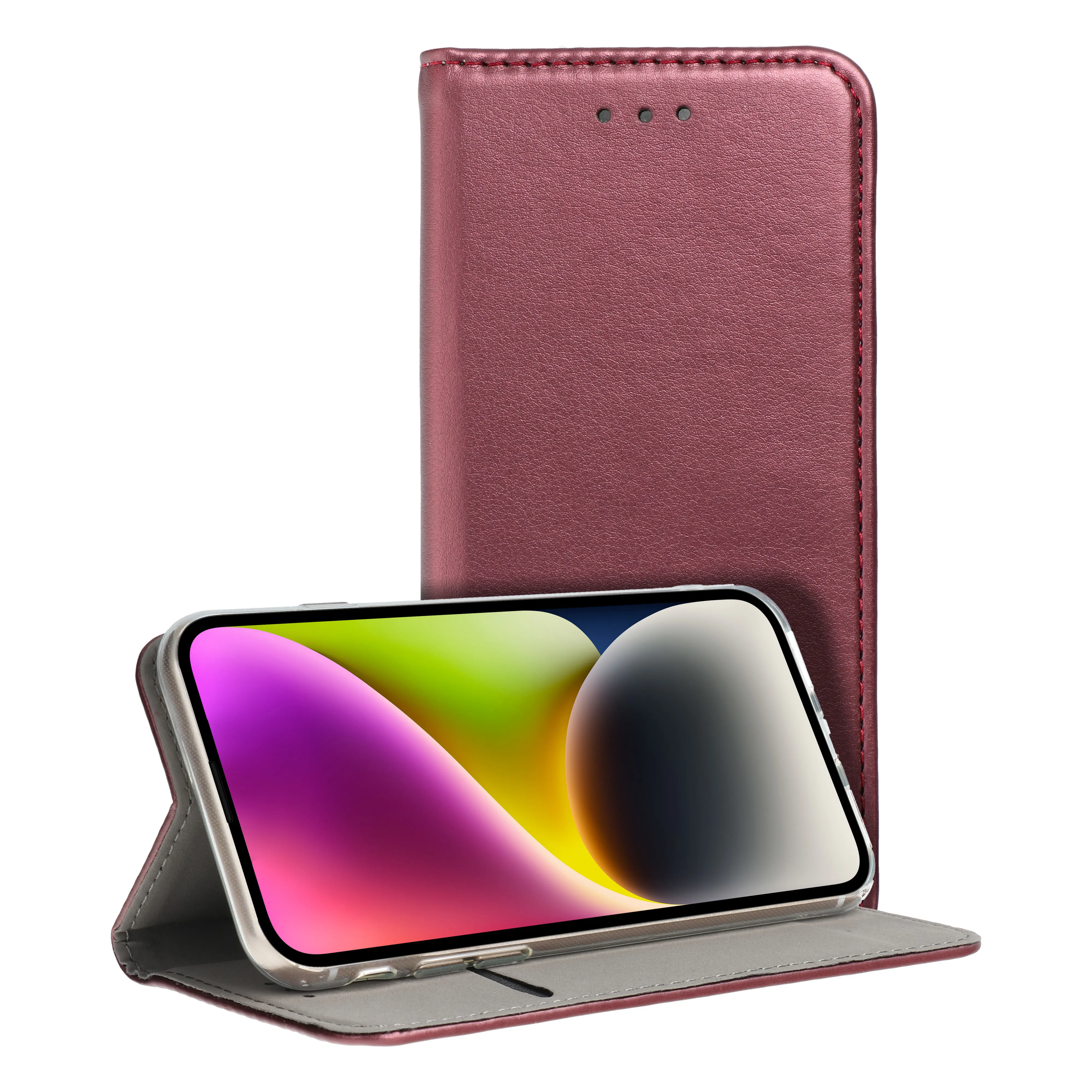 Flip case for Xiaomi Redmi NOTE 14 5G Smart Magneto burgundy