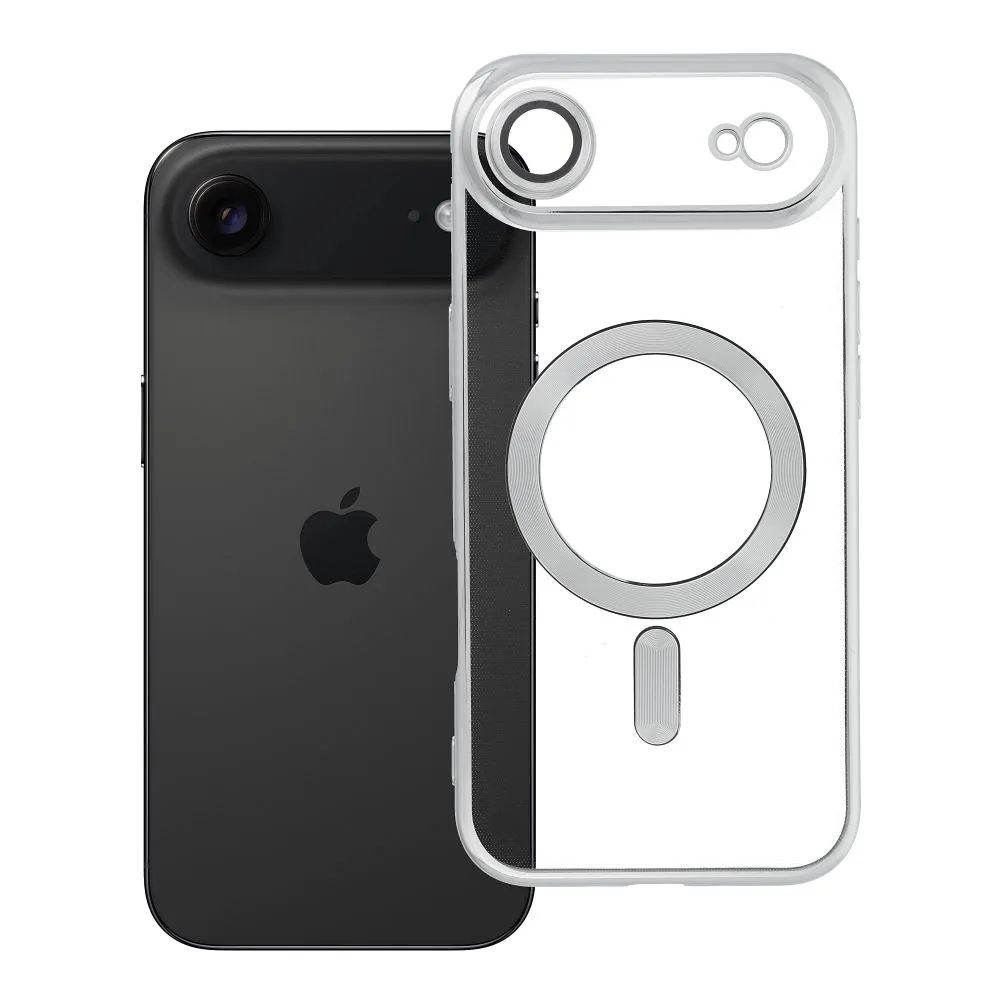 Case for iPhone 17 AIR Electro Mag Cover compatible with MagSafe silver