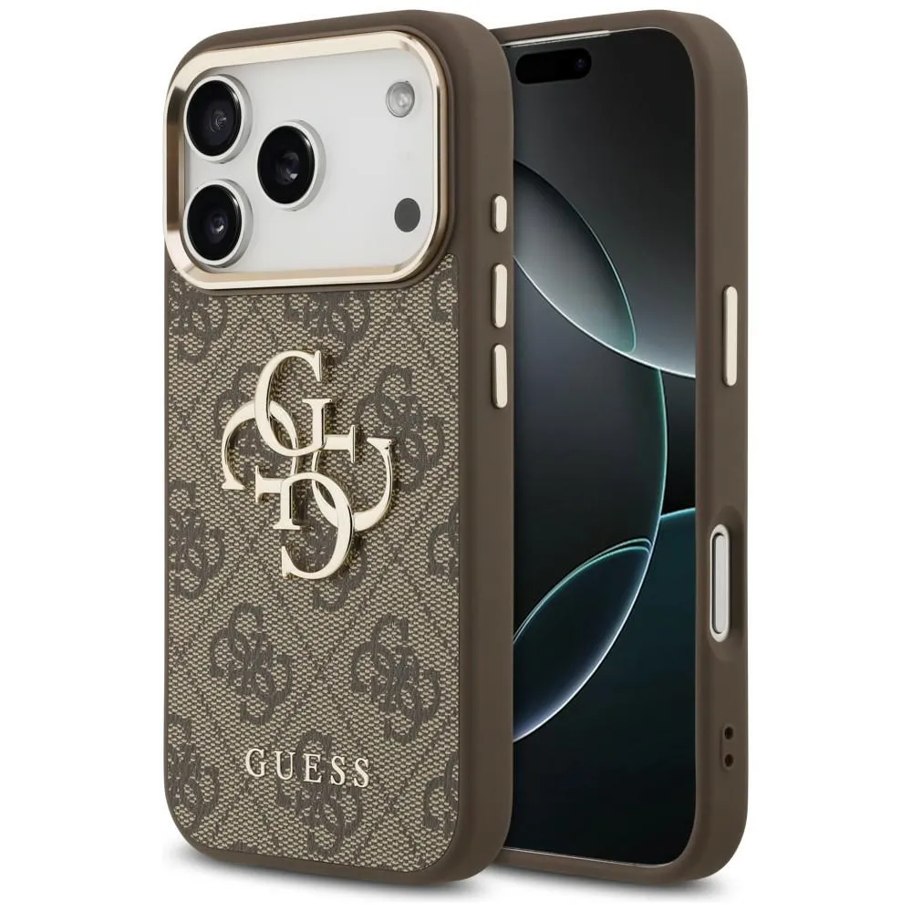 GUESS case for IPHONE 18 Pro Max / 17 Pro Max GUE005488 (PU W/ Big 4G Classic Logo) brown gold