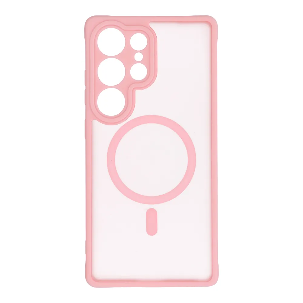 Case for Xiaomi Redmi Note 14 PRO 5G Full Matte Mag Cover compatible with MagSafe light pink