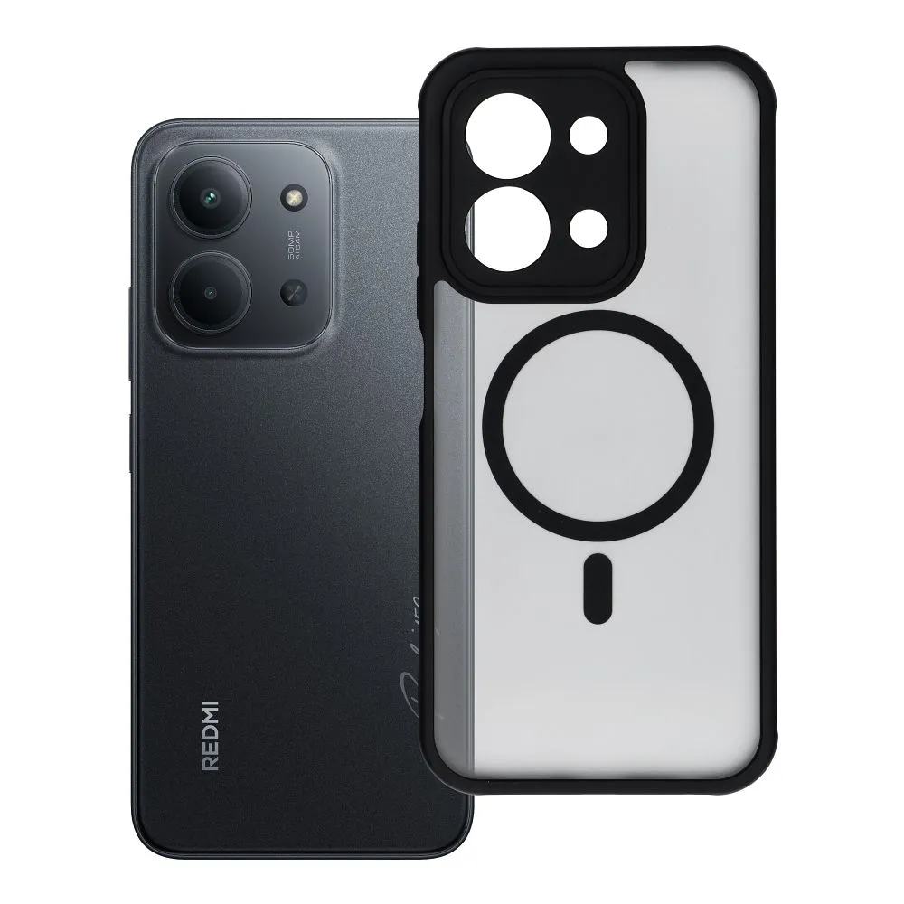 Case for Xiaomi Redmi 15C (173,16 x 81,07 x 8,2) Full Matte Mag Cover compatible with MagSafe black