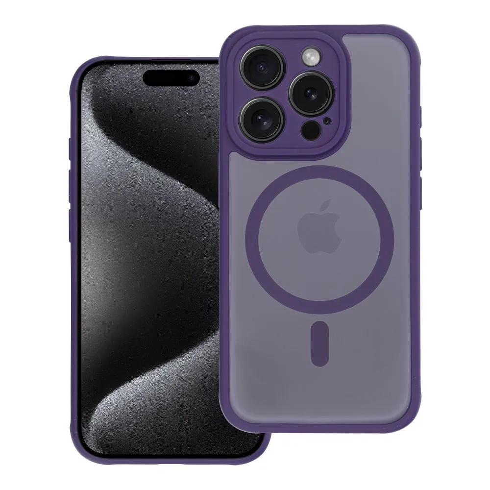 Case for iPhone 12 Full Matte Mag Cover compatible with MagSafe purple